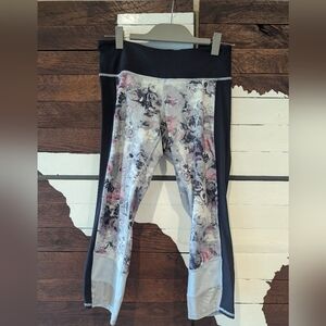 Lululemon Athletica Navy and Floral Leggings